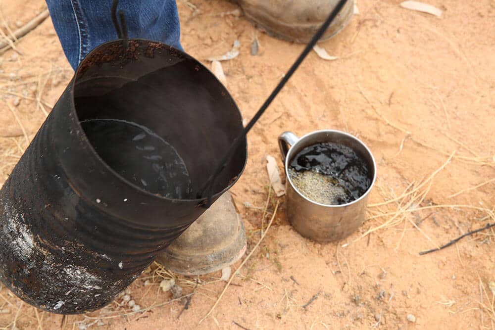 Cup of coffee, outback style. - Image by Fiona Lake