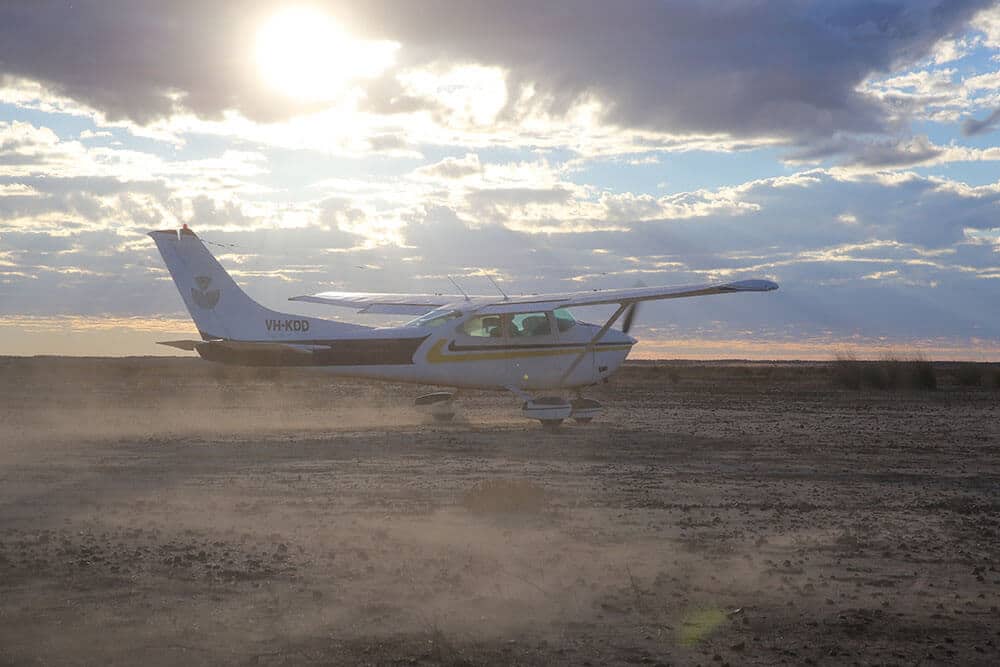 Anthony's Cessna ready for takeoff - Image by Fiona Lake 
