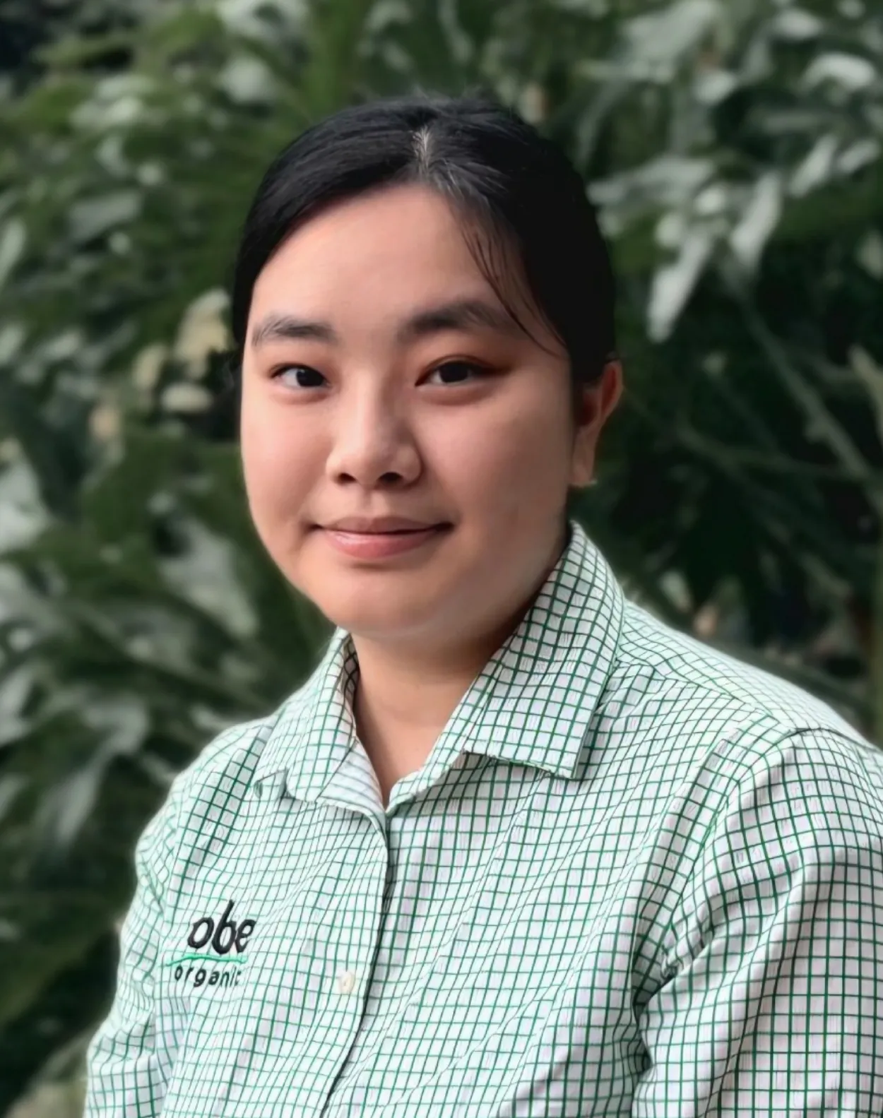 Vanessa Woman Green Checkered Shirt