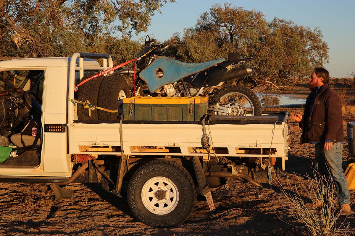 All packed up before the muster – Image by Fiona Lake.